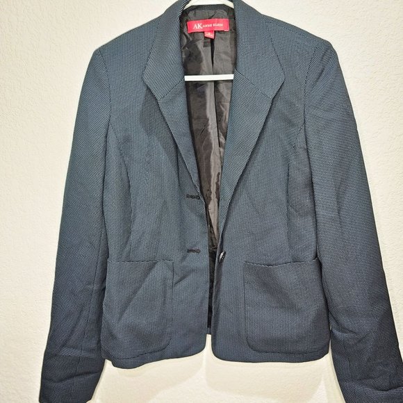 Anne Klein Blazer Jacket Womans Size 4 Blue and Black - Picture 1 of 12